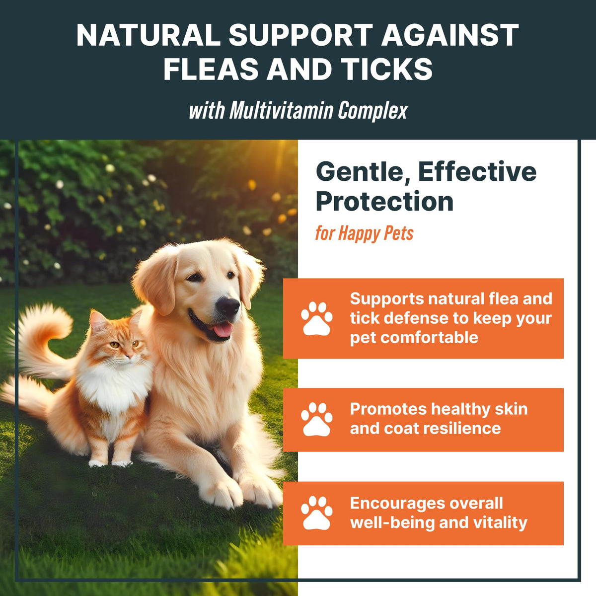 Natural Flea and Tick Oral Supplement Drops for Dogs and Cats L8803