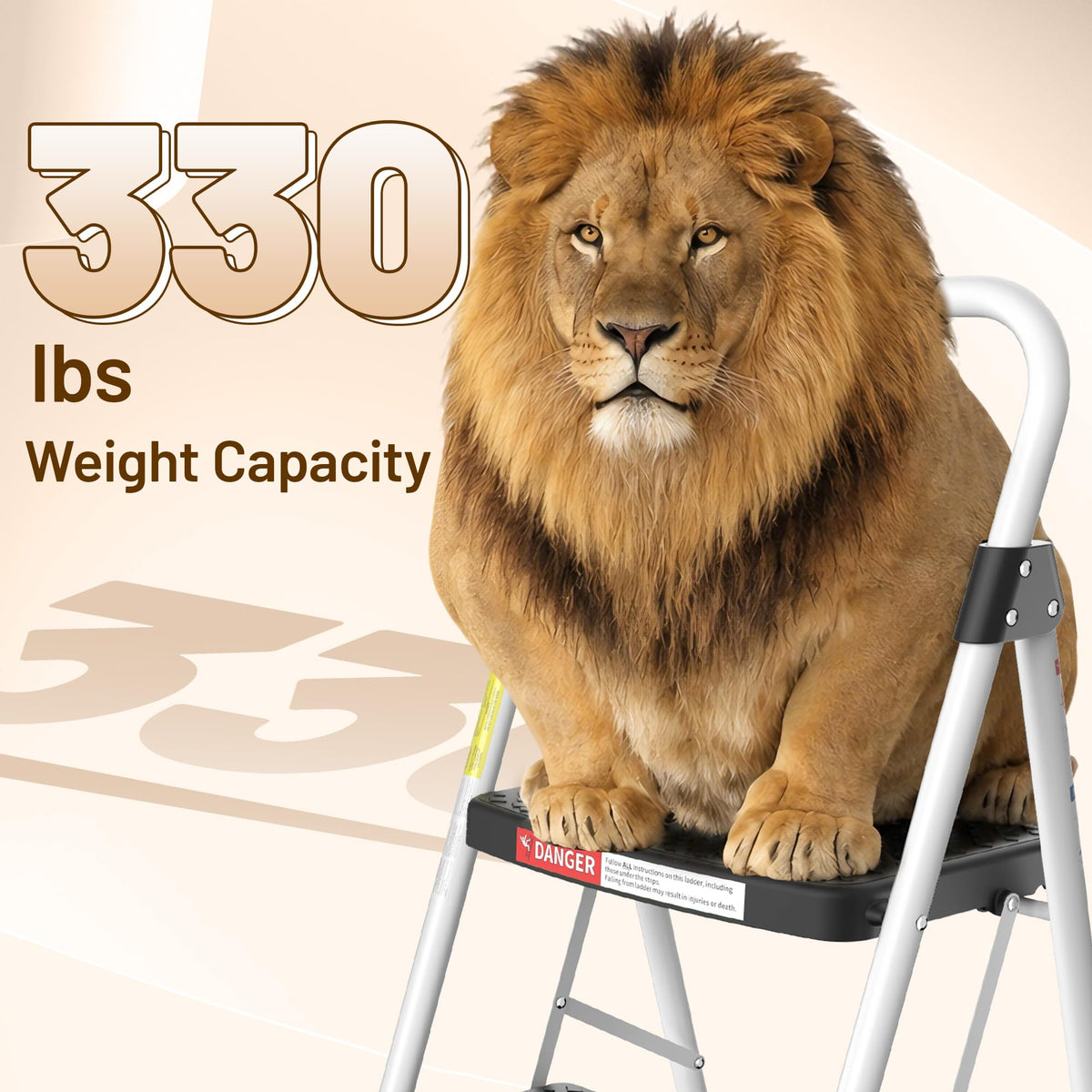 2 Step Ladder with Anti-Slip Pedal C589