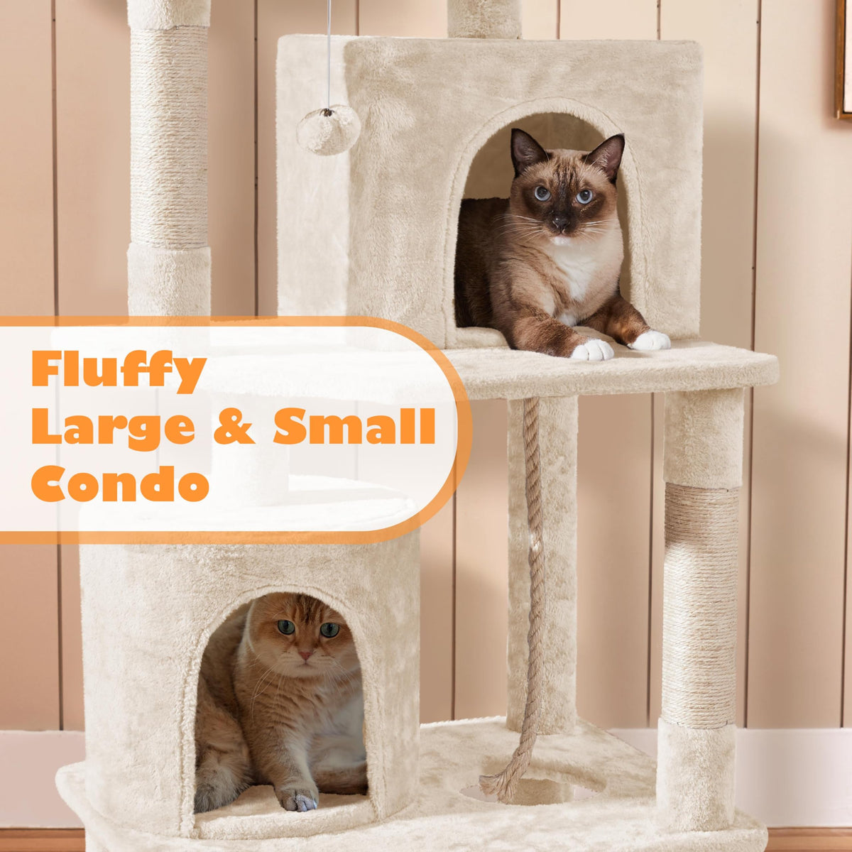 Beige 70.5in Multi-Level Cat Tree P254