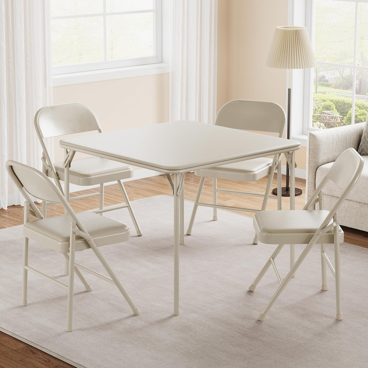 Beige Folding Card Table U35341