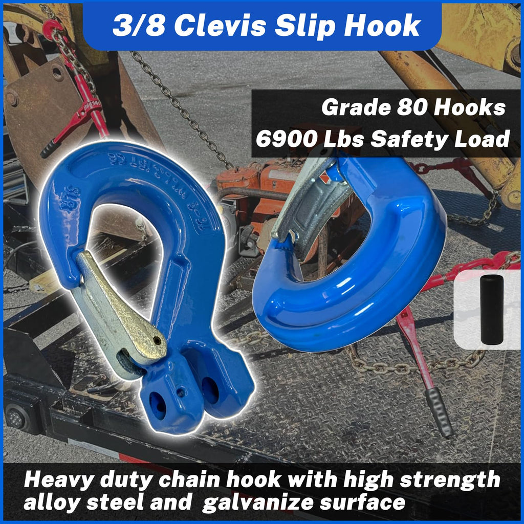 2 Pack 3/8" Heavy Duty Forged Clevis Slip Hook 6900Lbs M388