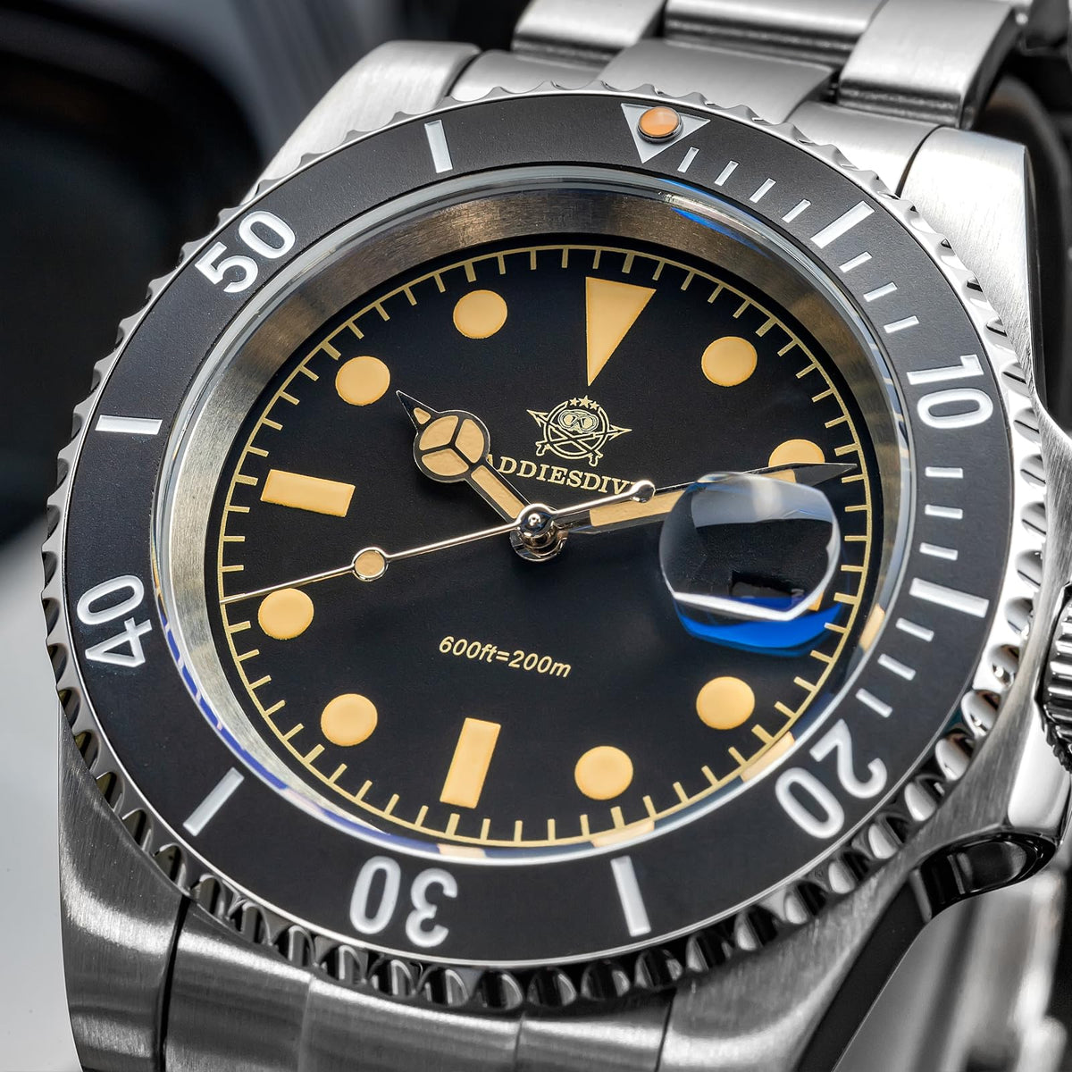 41MM Quartz Dive Watch Stainless Steel Bracelet X6998