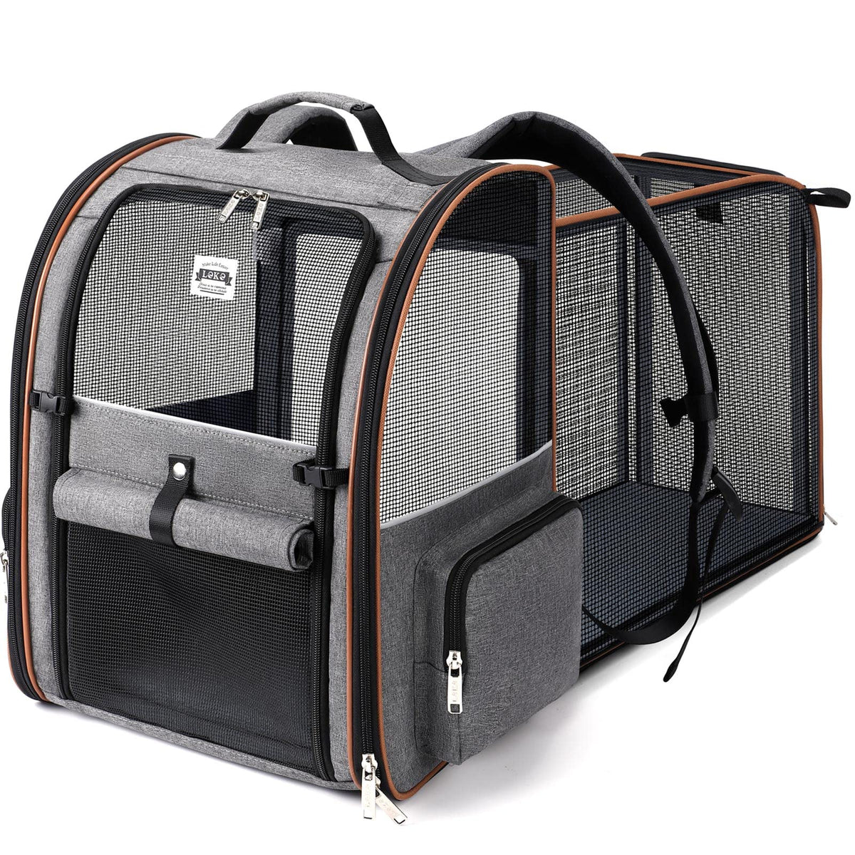 Expandable Cat Carrier Backpack with Sun Shade G8854