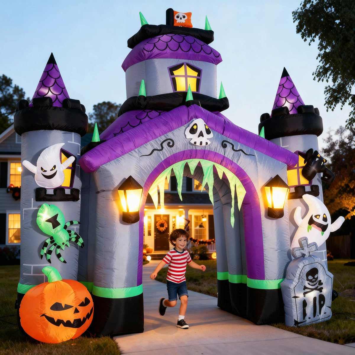 Giant 12.5 FT Halloween Inflatables Archway Outdoor Decorations A87710
