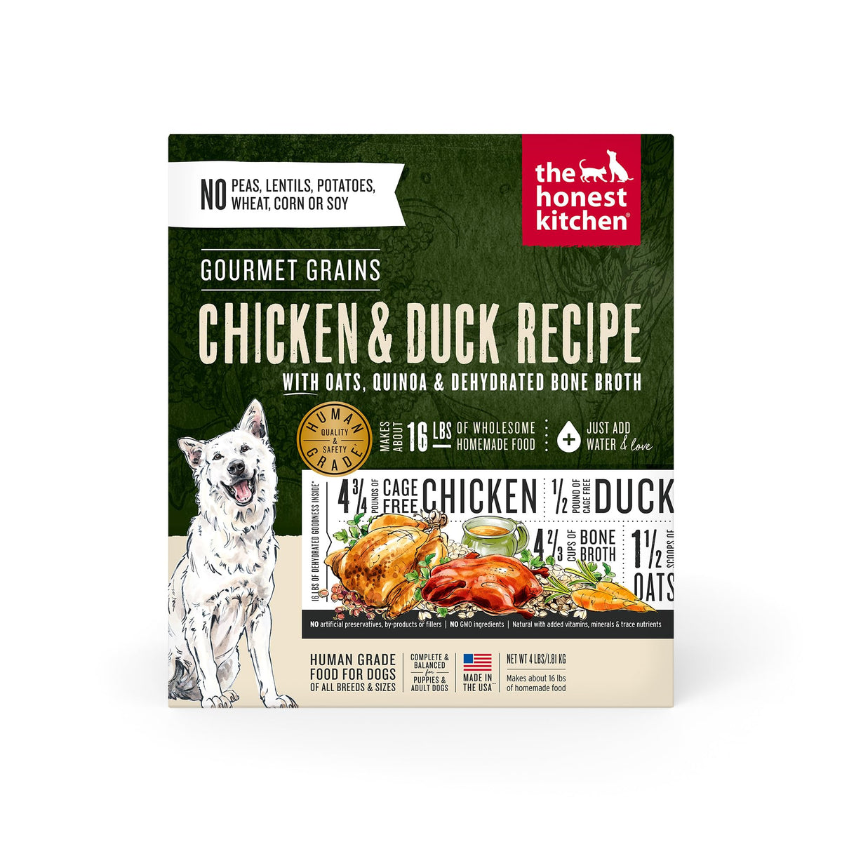 Dehydrated Dog Food Chicken & Duck 4 lb I53823