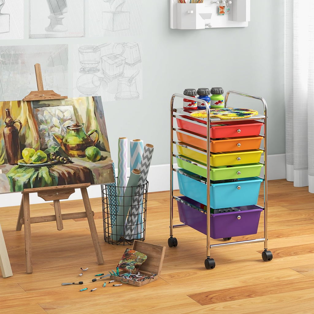 6 Drawer Rolling Storage Cart D78451