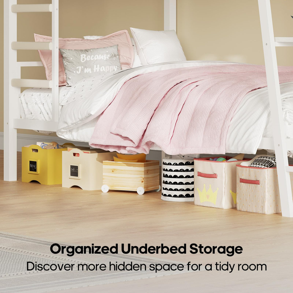 Twin Over Twin Bunk Beds with Desk C708