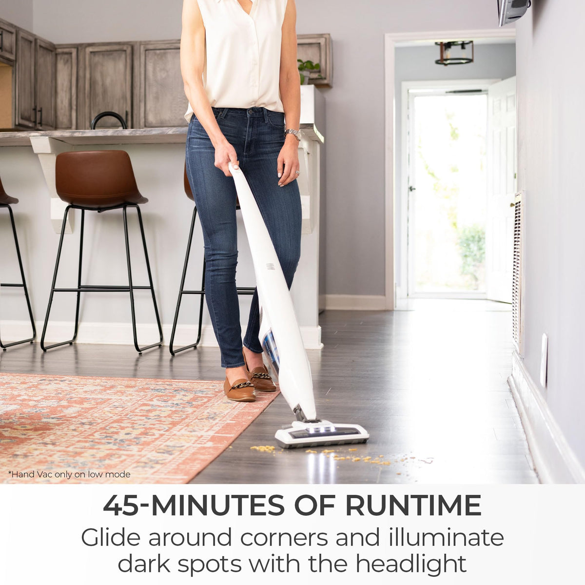 Cordless Stick Vacuum Lightweight Cleaner 2-Speed Suction V514