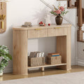 47.2" Oak Console Table with 2 Drawers & Shelf A21144